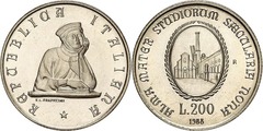 200 lire (900 Aniversario de la Universidad de Bolonia)