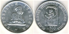 500 lire (900 Aniversario de la Universidad de Bolonia)