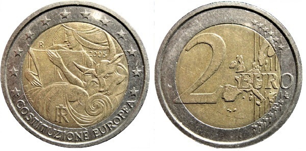 2 euro (1 Anniversary of the Signing of the European Constitution)