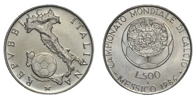 500 lire (FIFA World Cup, Mexico 1986)