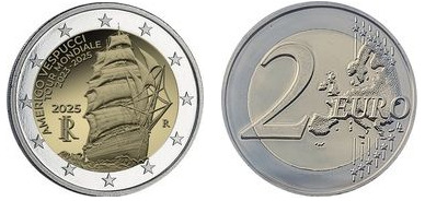 2 euro (Voyage of the ship Amerigo Vespucci)