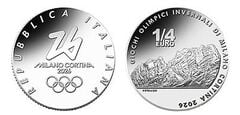 1/4 euro (Olympic Winter Games Milano Cortina 2026: Cortina)