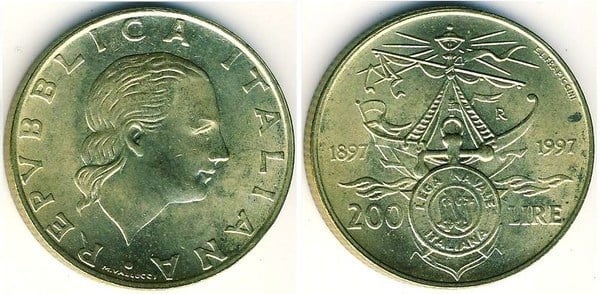 200 lire (Centenary of the Italian Naval Association)