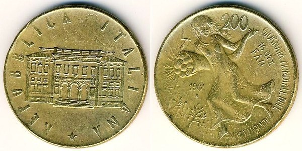 200 lire (FAO-World Food Day)