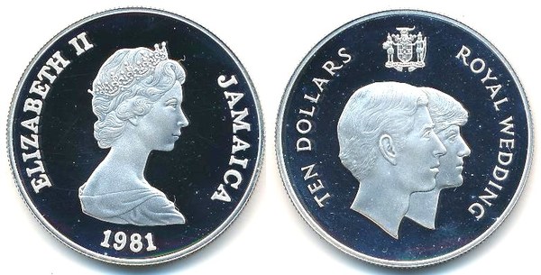 10 dollars (Prince Charles and Diana's wedding)