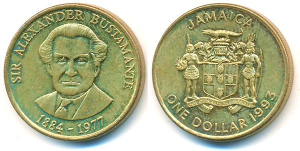 Coin 1 dollar 1990 1993 of Jamaica Updated Value Foronum