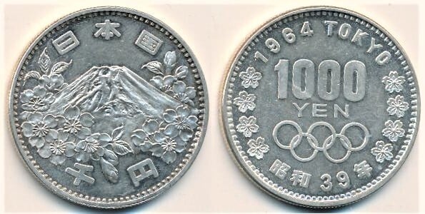 1.000 yenes (XVIII Olympiad, Tokyo-64)