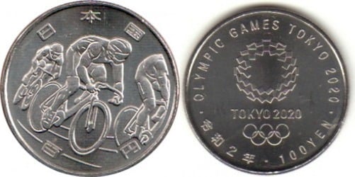 100 yenes (XVI Olympic Games - 3 issue - Cycling)