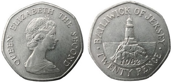 20 pence (Centenary of the Corbiere Lighthouse)