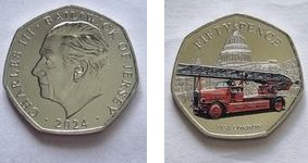 50 pence (Fire Brigade - London)