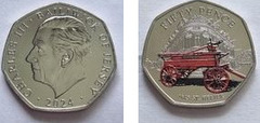 50 pence (Fire Brigade - St. Helier)