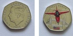 50 pence (Red arrows on the Torre-Color Bridge)