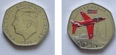 50 pence (Red Arrows over Edinburgh Castle-Color)