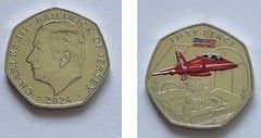 50 pence (Red arrows on the Belfast-Color City Hall)