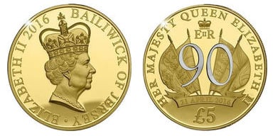 5 pounds (Queen Elizabeth II's 90th birthday)