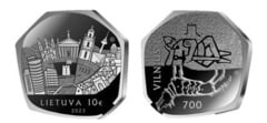 10 euro (700 aniversario de la fundación de Vilnius)