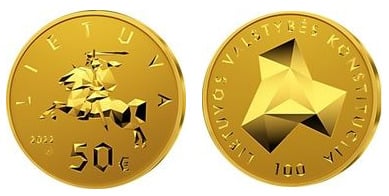 50 euro (Centenario de la Constitución del Estado de Lituania)