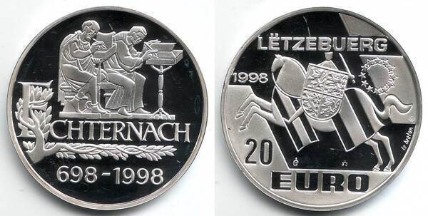 20 euro (1300th Anniversary of Echternach)