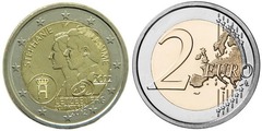 2 euro (10 Aniversario de la Boda de Stephanie y Guillaume)