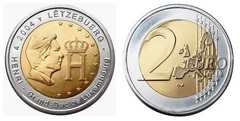 2 euro (Efigie y Monograma del Gran Duque Henri)