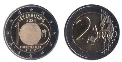 2 euro (Henri I Feierstëppler - Hologram version)