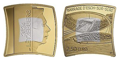 2.50 euro (Esch-sur-Sûre dam)