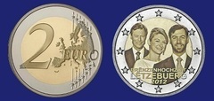 2 euro (Boda Real del Gran Duque Heredero Guillermo y la Condesa Estefanía de Lannoy)
