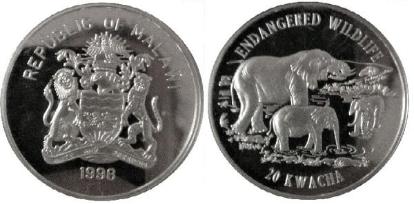 20 kwacha (Endangered Fauna-Elephant)