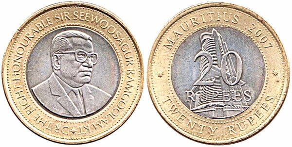 20 rupees (40th Anniversary of the Central Bank)