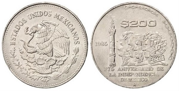 200 pesos (175th Anniversary of Independence)