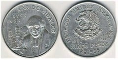 5 pesos (200 Aniversario del Nacimiento de Miguel Hidalgo)