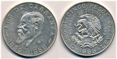5 pesos (100 Años del Nacimiento de Venustiano Carranza)