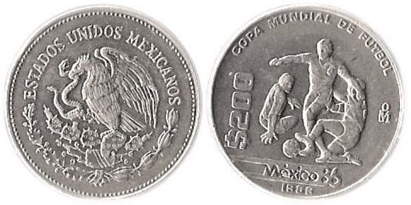 200 pesos (Soccer World Cup-Mexico 86)