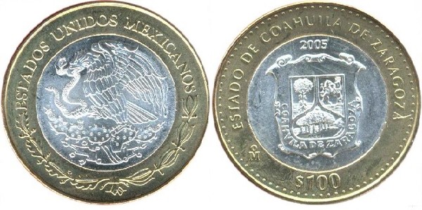 100 pesos (Estado de Coahuila de Zaragoza)