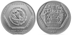 5 nuevos pesos-1 onza (Lápida de la tumba de Palenque)