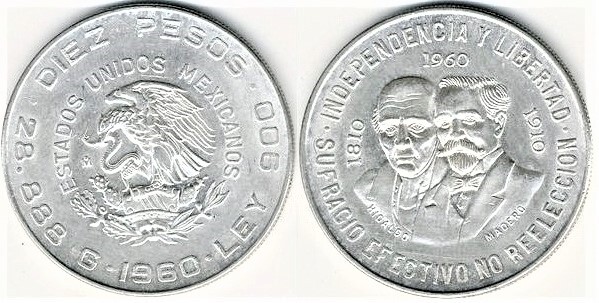 10 pesos (150th Anniversary of the Independence War)