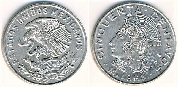 Coin 50 centavos 1964 1969 of Mexico Updated Value Foronum