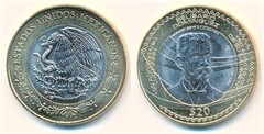 20 pesos (150 Aniversario del Nacimiento de Belisario Dominguez)