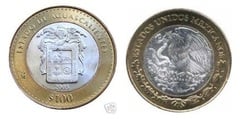 100 Pesos (Aguascalientes-Escudo del estado)