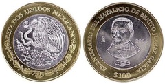 100 pesos (Bicentenario del Natalicio de Benito Juarez García)