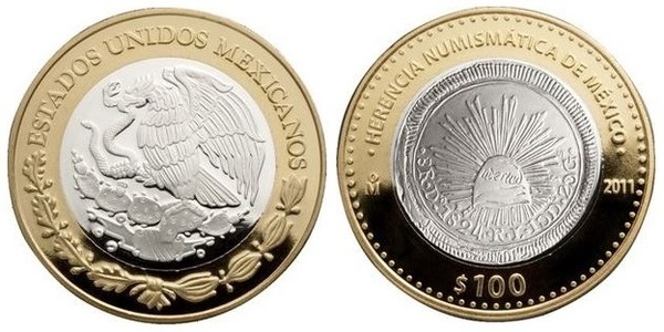 100 pesos (8 Reales 1824 Republican)