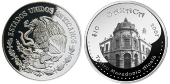 10 pesos (Oaxaca-Macedonio Alcalá Theater)