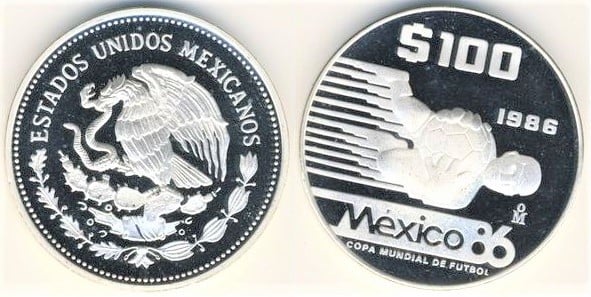 100 pesos (Soccer World Cup-Mexico 86)