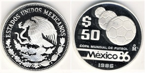 50 pesos (Soccer World Cup-Mexico 86)