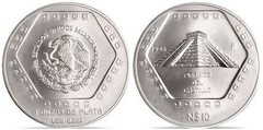 10 nuevos pesos-5 onzas (Pirámide del Castillo)