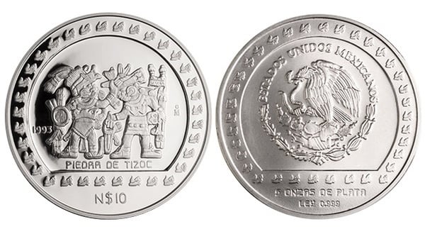 10 Nuevos Pesos (Tizoc Stone)