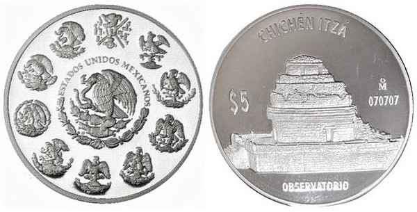 5 pesos (Chichén Itzá-Observatory)