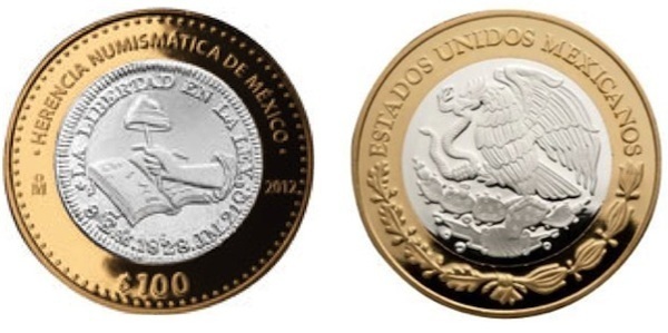 100 pesos (8 Republican Escudos 1828)