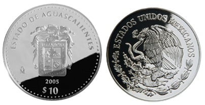 10 pesos (Aguascalientes Heraldry)