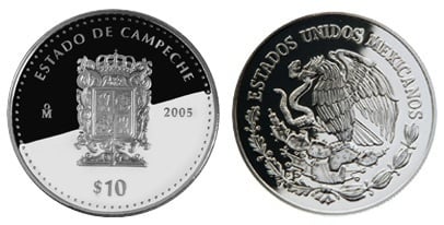 10 Pesos (Campeche Heraldry)